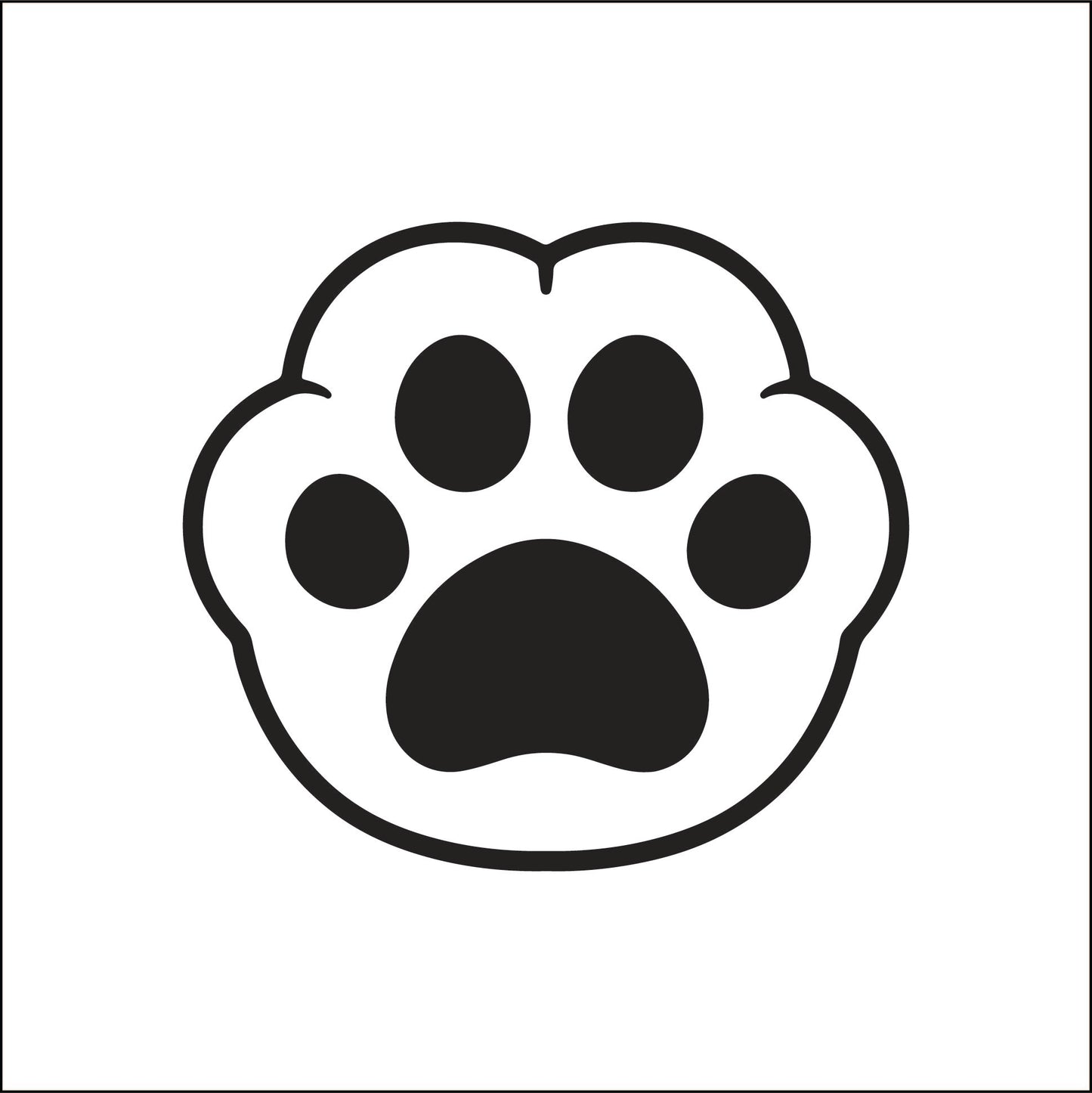 Cat Paw Print Vinyl Decal