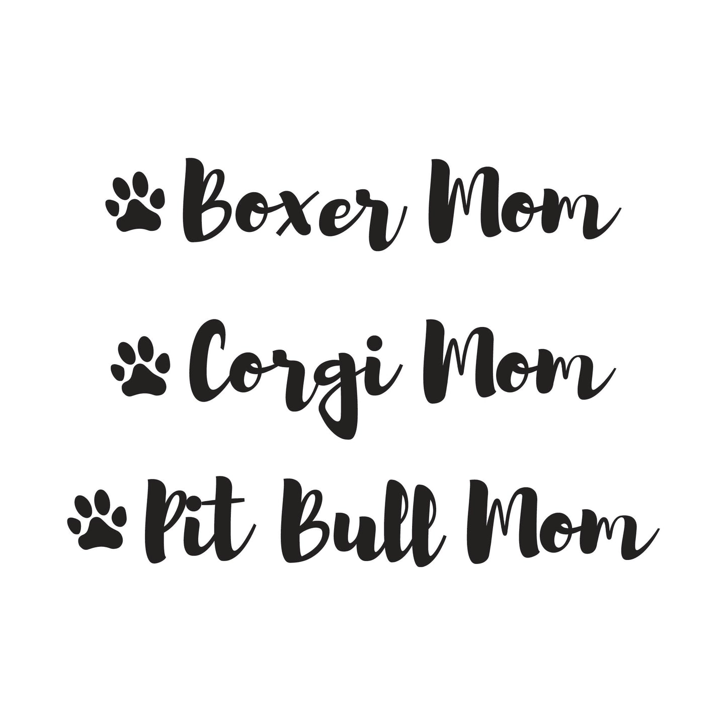 Dog Mom Custom Breed Vinyl Decal