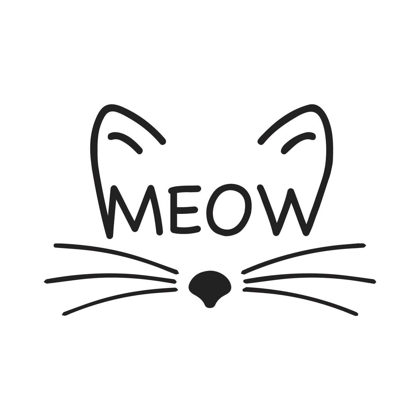 Meow Cat Vinyl Decal