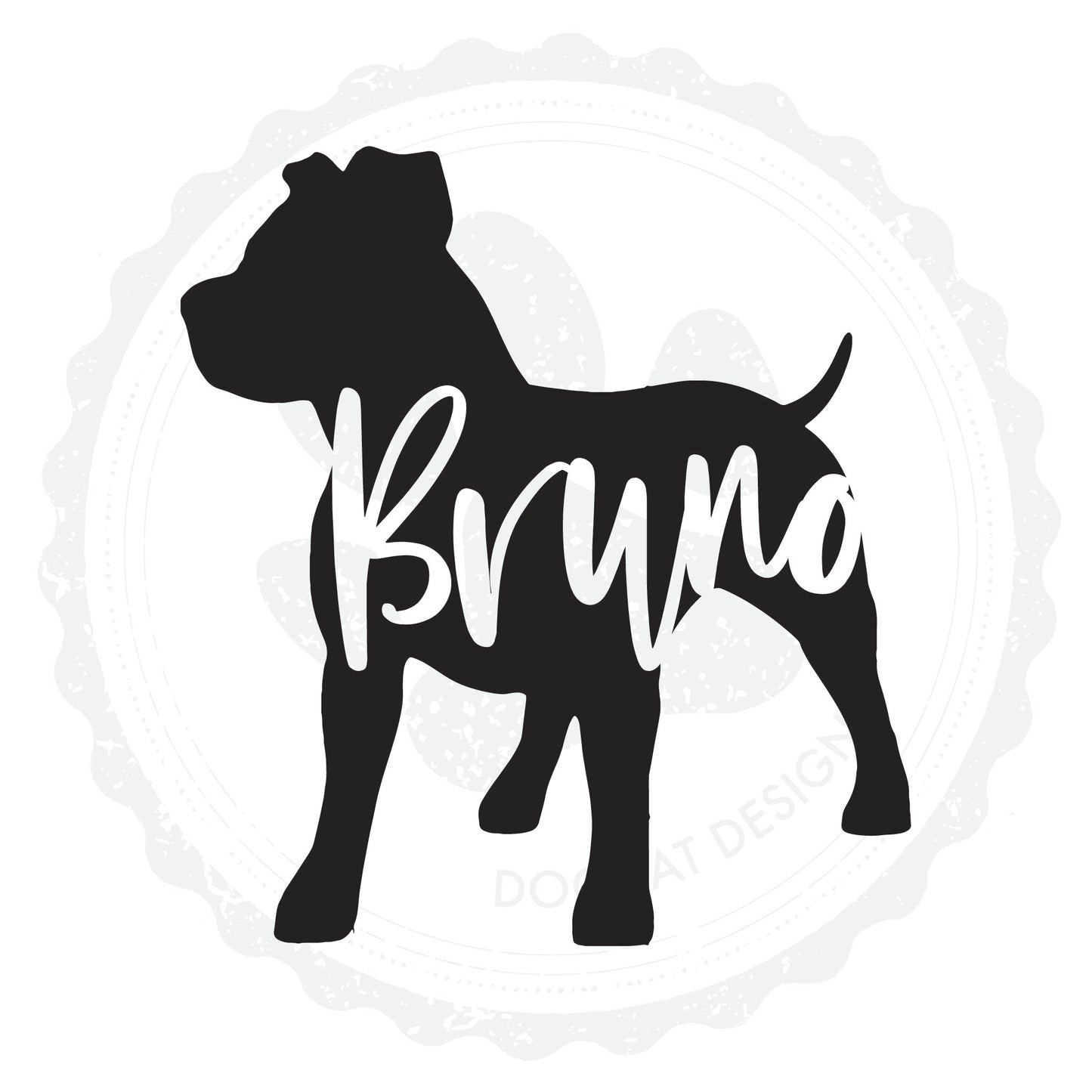 Pit Bull Custom Name Vinyl Decal