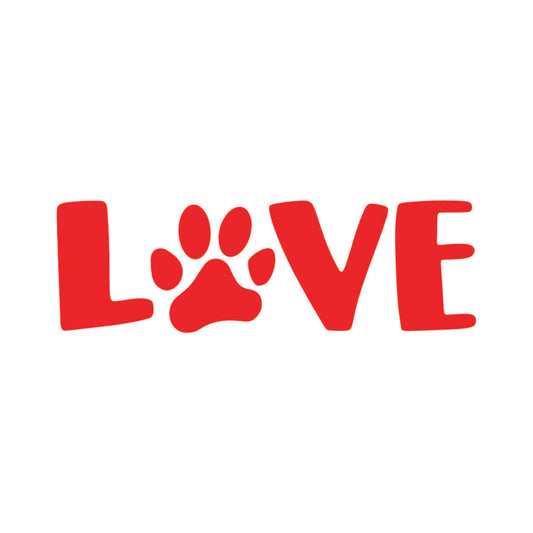 Love Paw Print Vinyl Decal