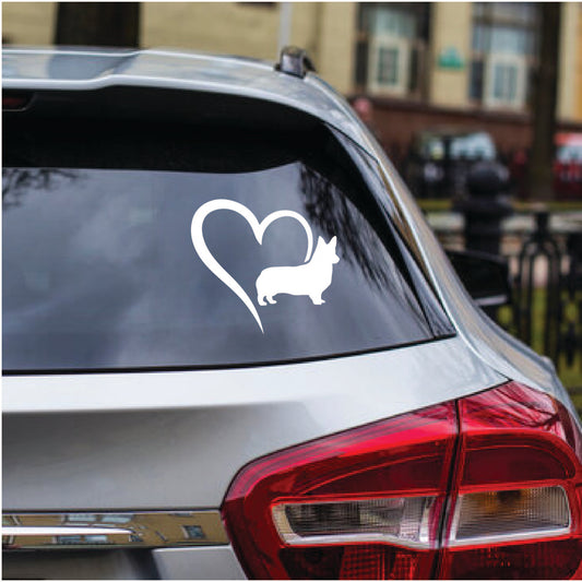 Custom Heart Dog Breed Vinyl Decal
