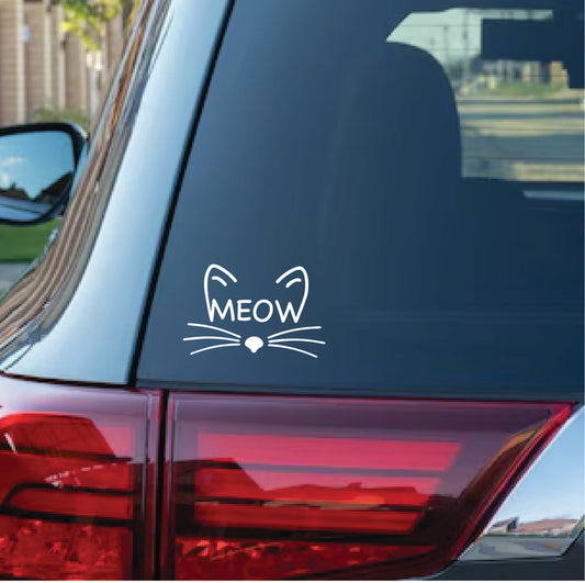 Meow Cat Vinyl Decal