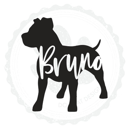 Pit Bull Custom Name Vinyl Decal
